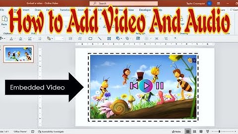 How to add video and audio in MS power point Insert video audio in Ms Power point| how to make PPT