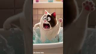 Grumpy Cat’s Bath Time Drama 🐱💦 | Cutest Angry Reactions Ever! #vecna #viralvideo#funnyanimals