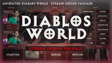 Animated Diablo IV inspired Twitch Overlay Stream Package for OBS, Streamlabs & StreamElements