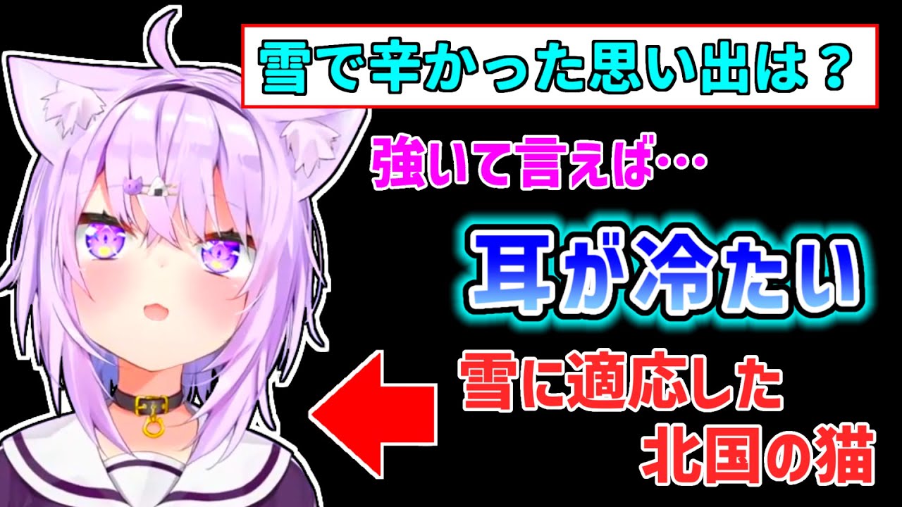 【猫又おかゆ】雪に耐性があり過ぎて雪で苦労したことがないおかゆ【ホロライブ切り抜き】