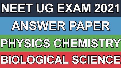 NEET UG 2021 ANSWER KEY | TEST BOOKLET CODE P3