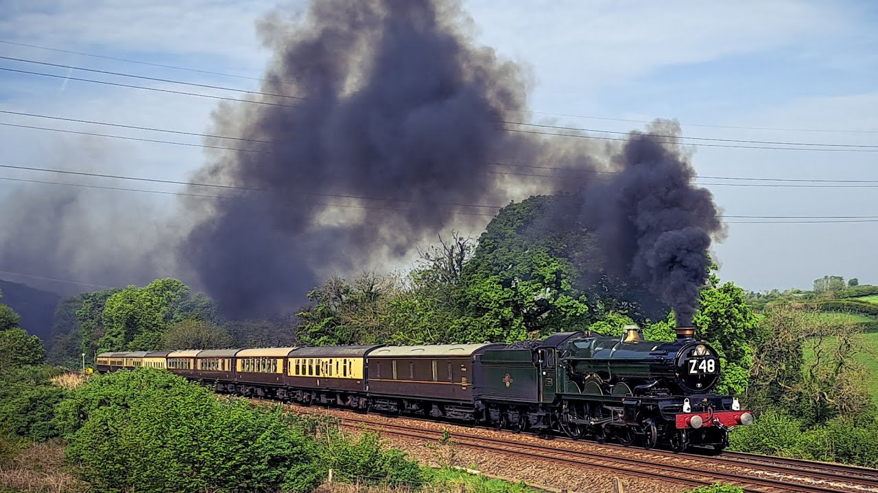 7029 'Clun Castle' Attacking the South Devon Banks with 1Z48- 10th and 11th May 2024