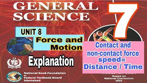 Class 7 Science Chapter 8 | Force and motion |explanation|SNC|NBF| ilmi darasgah