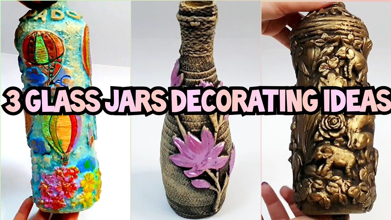 3 glass vases decoration ideas Very beautiful Glass jars Decor Home