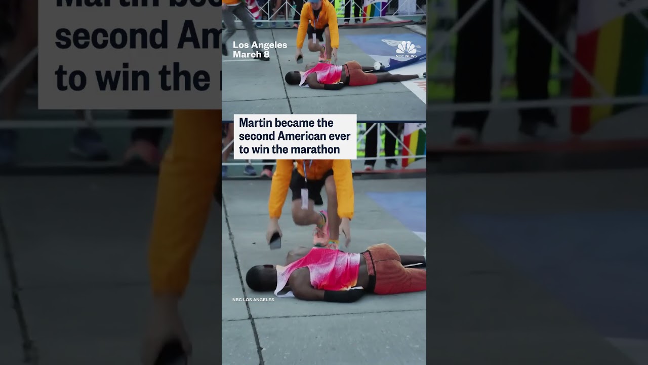 American wins L.A. marathon by a step