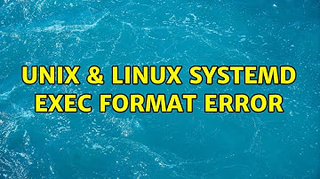 Unix & Linux: systemd Exec format error