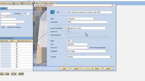 How to create Desktop Shortcut for SAP Transaction