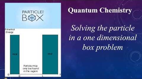 Quantum Chemistry - Particle in a one dimensional box