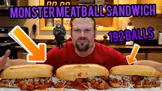 Monster Meatball Sandwich | ManVFood | 14lbs |192 Balls