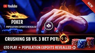 🔥 Crushing SB vs. BB 3-Bet Pots: GTO Play + Population Exploits Revealed 🔥