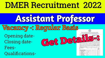 How to fill DMER Assistant Professor Offline Form 2022. UHSR Rohtak  Assistant Professor recruitment