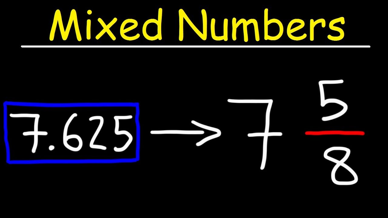 Decimals to Mixed Numbers