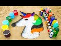 How to make rainbow unicorn horse with orbeez fanta sprite coca cola vs mentos  popular sodas