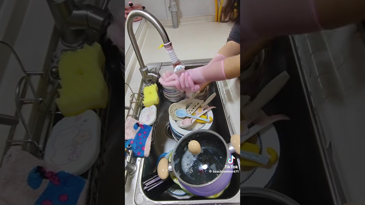 Kitchen clean ASMR dishwasher video 📷📸📷📸 u