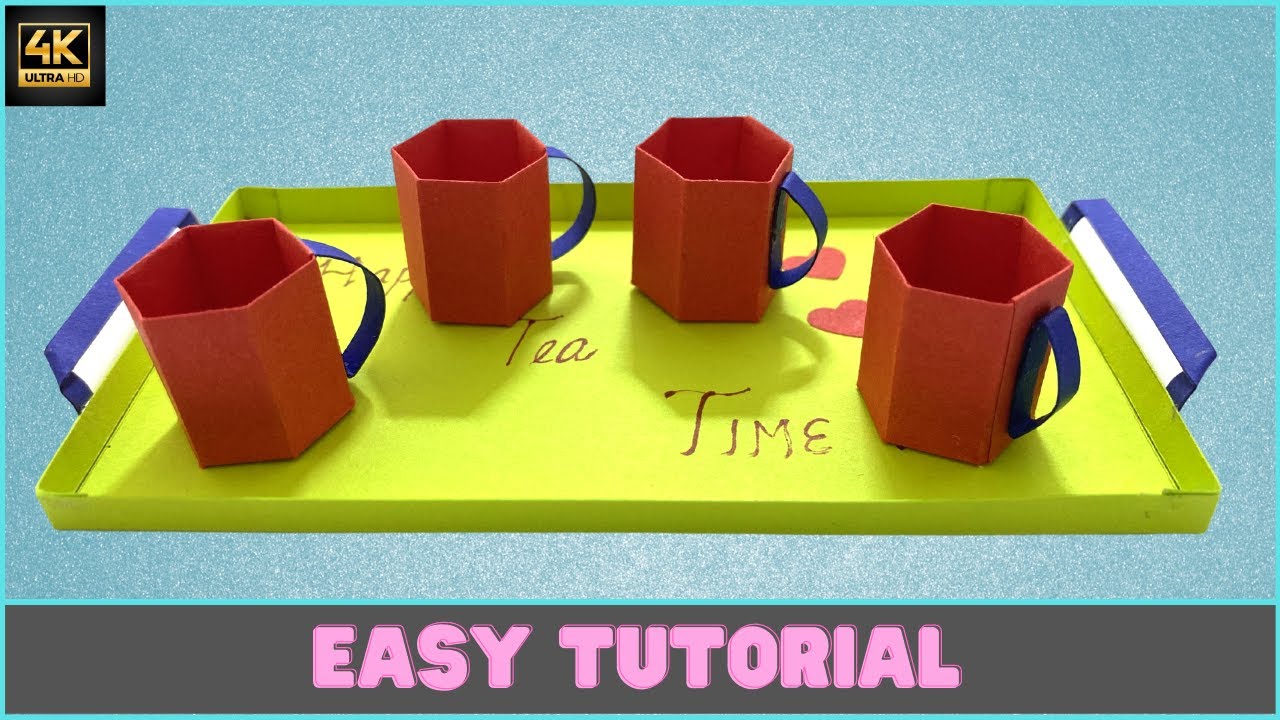 DIY Miniature Paper Tea Set Paper Tea Cup Craft Ideas English