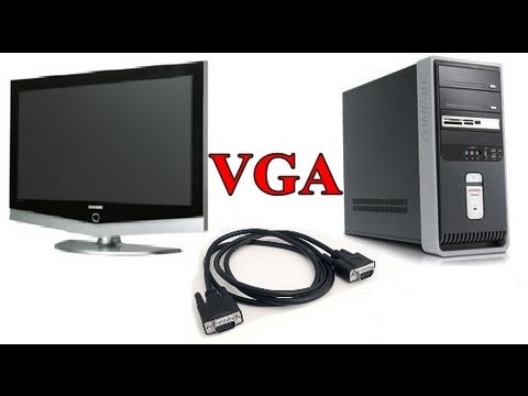 How To Connect Your Pc To Your Lcd Tv With A Vga Cable Youtube