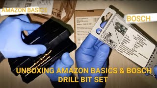 UNBOXING AMAZON BASICS & BOSCH DRILL BIT SET 