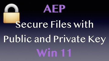 Secure Files with Public and Private Key - Advanced Encryption Package - Win 11