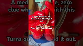 Finally i figured it out how to use this new tool #latex #gloves #nurse #medicalexam