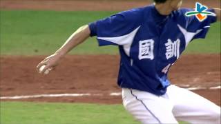 20140406-2 甲組春季聯賽 國訓藍VS高苑科大 2下 洪振威補上一支右外野安打,串起高苑的攻勢