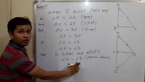 Triangles theorem 7.5 RHS congruence rule proof class 9