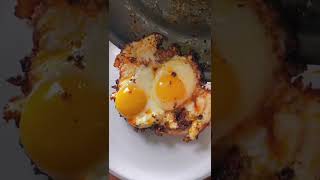 Chili crisp fried eggs (EASY!!) #food #asmrfood