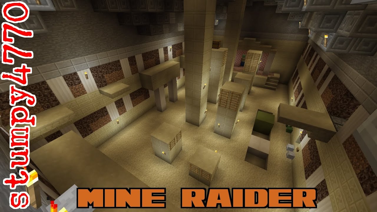 Tomb Raider in Minecraft, Mine Raider, stills of levels 1 to 5