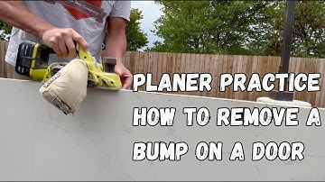 How to plane a bump of a door with power planer