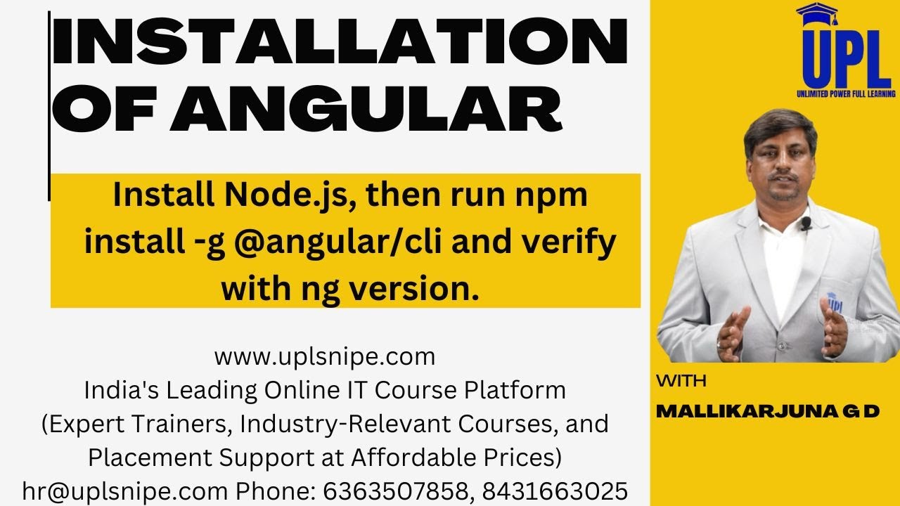 Step by step procedure of Installation of Angular - YouTube