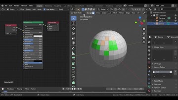 Coloring individual faces using vertex paint and shader editor. Animation Blender 2.8x