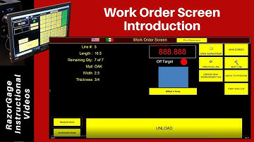 Introduction to the Work Order Screen for RazorGage Software