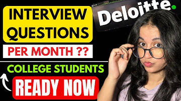 🔥Deloitte Interview Questions, Aptitude Test, Skills, Package for Jobs and Internships