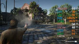 GeForce GTX 1650 -- AMD Ryzen 5 5600G -- Red Dead Redemption 2 Benchmark