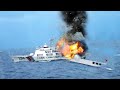 Us and philippines navy destroy china coast guard in south china sea