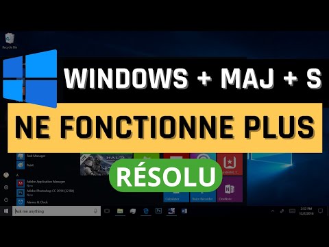 Windows + Maj + S ne fonctionne plus sous Windows 10/11