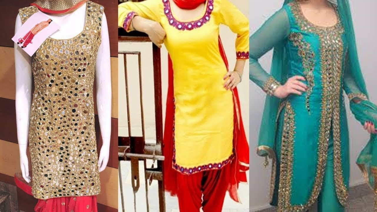 Kashmiri Salwar Suit with Front Back Aari Neck | Angad Creations