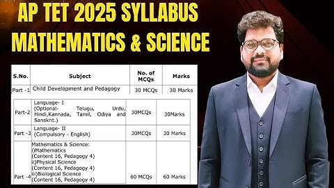 AP TET 2O25 SYLLABUS  AND INFORMATION