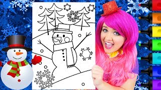 Coloring Snowman Winter Wonderland Coloring Page Prismacolor Markers | KiMMi THE CLOWN