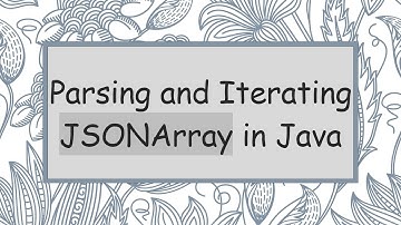 Parsing and Iterating JSONArray in Java