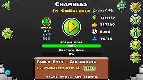 How to beat chambers on Geometry Dash