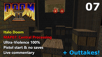 Italo Doom - MAP07: Central Processing - Ultra-Violence 100% + Outtakes