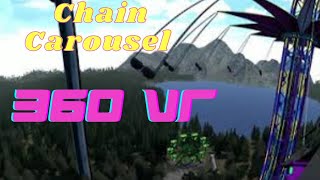 Roller Coaster 360 VR - Flat Ride chain carousel swing ride - 360 VR experience mountains - Ride Op