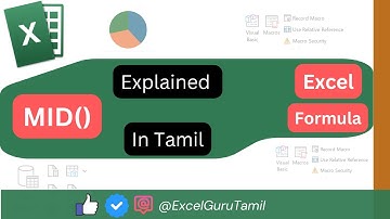 MID Function in Excel | Extract Text Like a Pro | Excel Guru Tamil