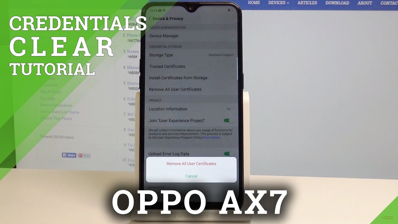 How to Clear Credentials in OPPO AX7 - Remove All ... - 
