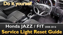 Honda Jazz Service Message Reset Procedure