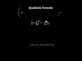 Quadratic Formula #mathstricks #mathematics #educationalvideos #viralshorts