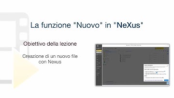 Tutorial NeXus - La funzione "Nuovo"  in "NeXus" - ACCA software