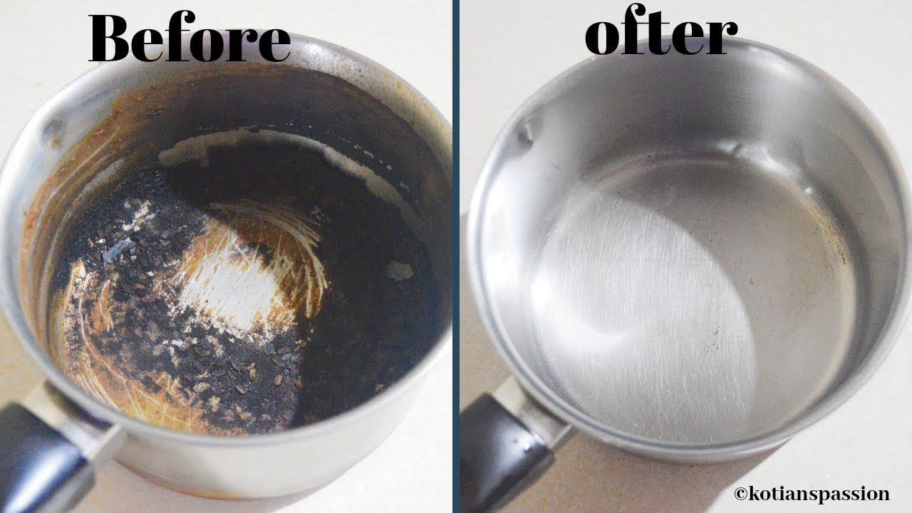 How to clean Burnt Pan Easily|Kitchen Tips|Cleaning Tips-KotiansPassion | Kotian