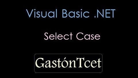 vb.net | Select Case (Estructura de control de flujo)
