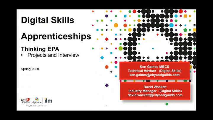 Digital Apprenticeship Standards - Synoptic Project and Interview Lessons Learnt - 7th April 2020
